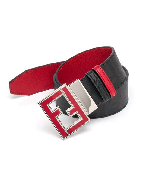 fendi red belt|Fendi men's reversible belt.